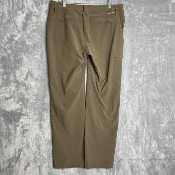 Eddie Buaer‎ Khaki Travex 0663 Adventure Roll Up Cargo Outdoor Pants Womens 12 - Picture 2 of 9